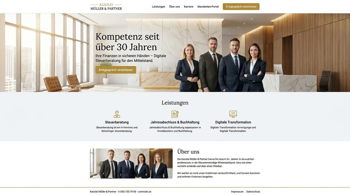 Steuerkanzlei-Website-Mockup